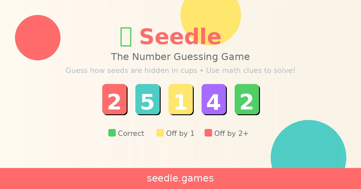 seedle.games preview of the pot number puzzle